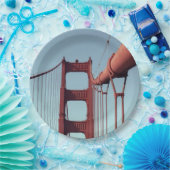 Op de Golden Gate Bridge Papieren Bordje (Feest)