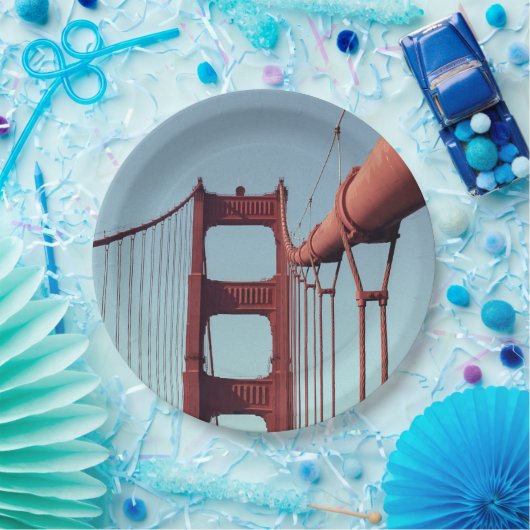 Op de Golden Gate Bridge Papieren Bordje (Feest)