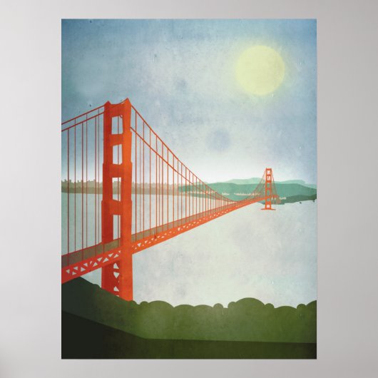 Op de Golden Gate Bridge Poster (Voorkant)