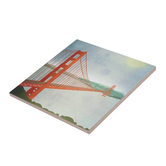 Op de Golden Gate Bridge Tegeltje (Zijkant)