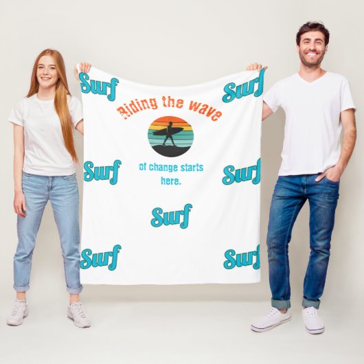 Op de golf van verandering fleece deken (In situ)