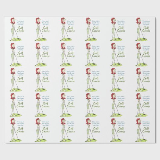 Op de Golfcursus Cadeaupapier (Vlak)