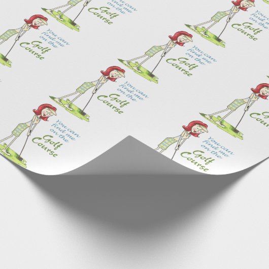 Op de Golfcursus Cadeaupapier (Hoek)