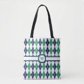Op de Green Argyle All-Over-Print tas (Voorkant)