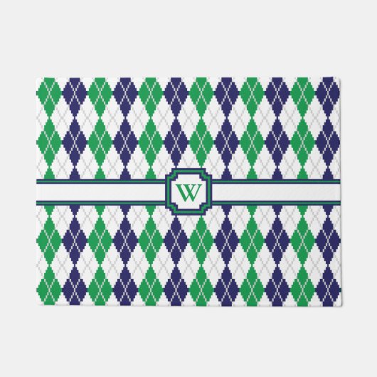Op de Green Argyle Deurmat (Voorkant)