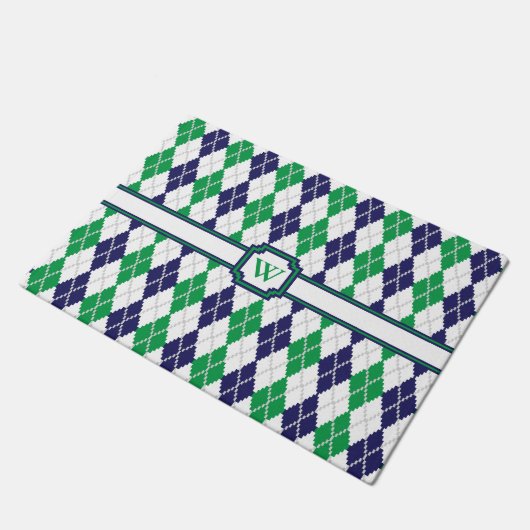 Op de Green Argyle Deurmat (Schuin)