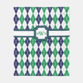 Op de Green Argyle Fleece Deken (Voorkant)