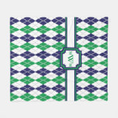 Op de Green Argyle Fleece Deken (Voorkant (Horizontaal))