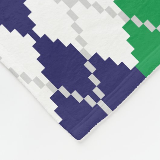 Op de Green Argyle Fleece Deken (Hoek)