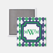 Op de Green Argyle Magnet (Voorkant / Achterkant)