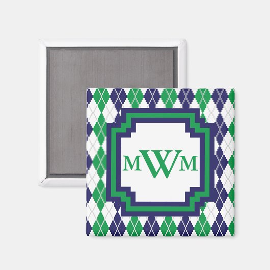 Op de Green Argyle Magnet (Voorkant / Achterkant)