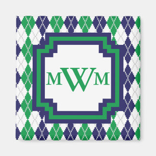 Op de Green Argyle Magnet