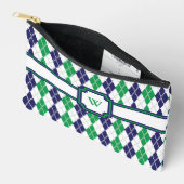 Op de groene argyle etui (Open)