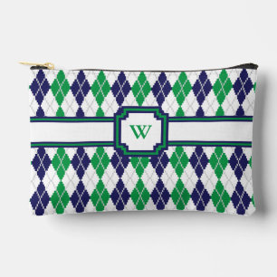 Op de groene argyle etui