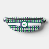 Op de groene argyle heuptasje (Liggend)