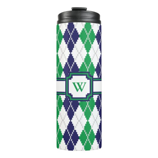 Op de groene Argyle Thermal Tumbler Thermosbeker (Voorkant)