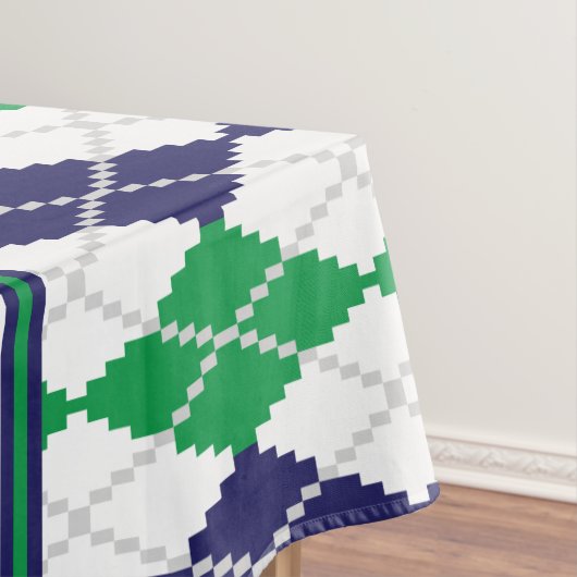 Op de groene tablet Argyle Tafelkleed (Voorbeeld)