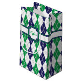 Op de groene tas van Argyle Klein Cadeauzakje (Achterkant Gekanteld)