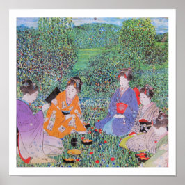 Op De Grote Rondreis - de picknick collage kunst Poster
