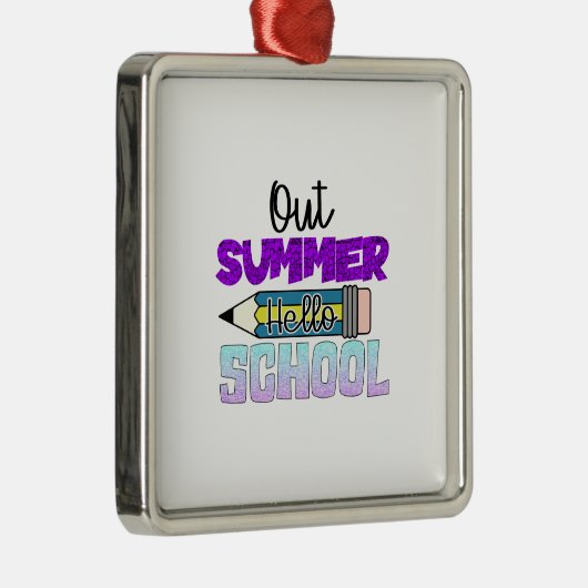 Op de Hallo Metalen Ornament (Rechts)