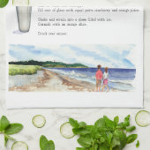 Op de handdoek van de strand (Gevouwen)