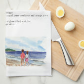 Op de handdoek van de strand (Quarter Fold)