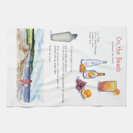 Op de handdoek van de strand