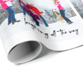 Op de hele manier lachen op feestdag foto cadeaupapier (Rol Hoek)