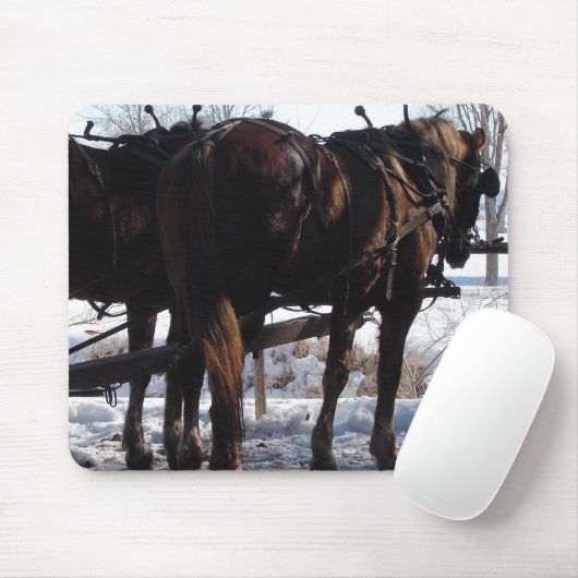 Op de Hitching Post Muismat (Met muis)