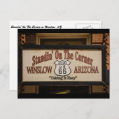 Op de hoek in Winslow, AZ. Briefkaart (Voorkant / Achterkant)