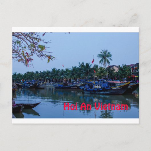 Op de Hoi An Vietnam Briefkaart (Voorkant)