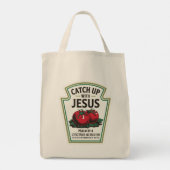 Op de hoogte blijven met Jezus Tote Bag (Achterkant)