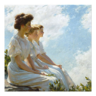 Op de hoogten door Charles Courtney Curran Foto Afdruk