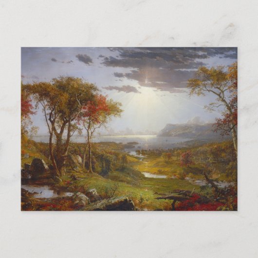 Op de Hudson-rivier 1860 (olie op het canvas) Briefkaart (Voorkant)