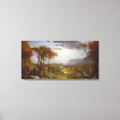 Op de Hudson-rivier 1860 (olie op het canvas) Canvas Afdruk (Voorkant)