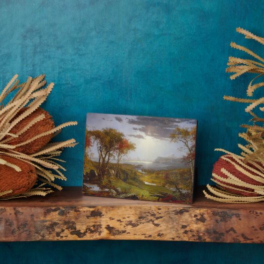 Op de Hudson-rivier 1860 (olie op het canvas) Fotoplaat (Zijkant)