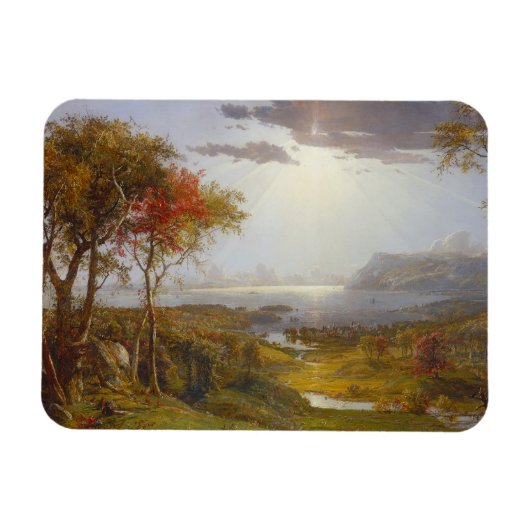 Op de Hudson-rivier 1860 (olie op het canvas) Magneet (Horizontaal)