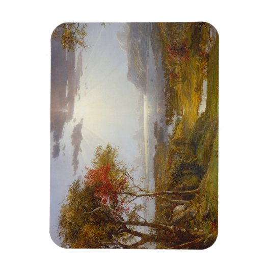 Op de Hudson-rivier 1860 (olie op het canvas) Magneet (Verticaal)