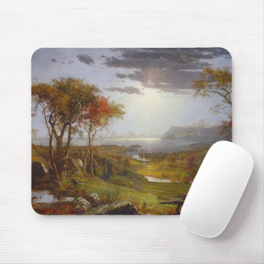 Op de Hudson-rivier 1860 (olie op het canvas) Muismat (Met muis)