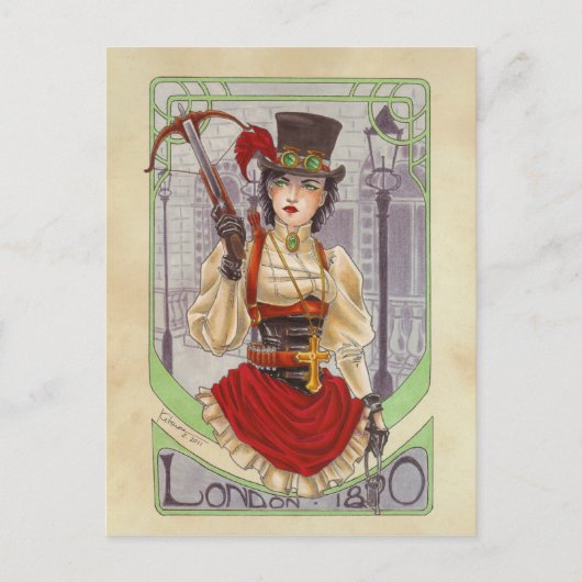 Op de Hunt - Londen 1890 briefkaart (Voorkant)