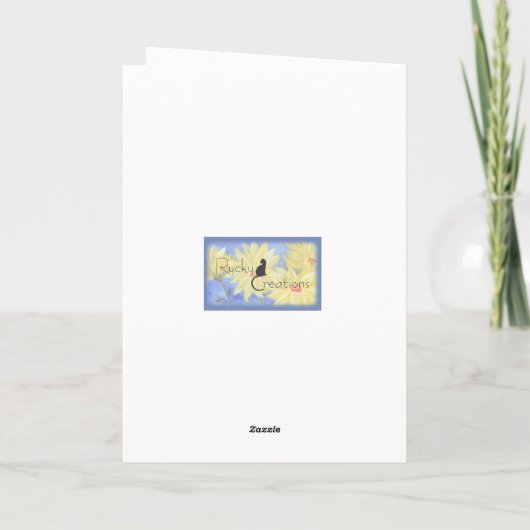 Op de huwelijksdag naar Bride Kaart (Achterkant)