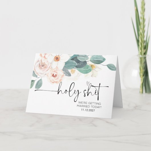 Op de huwelijksdag van mijn vrouw in de bruid kaart (Voorkant)