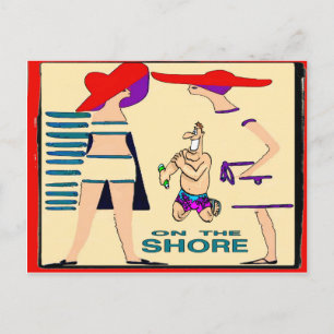 Op de Jersey Shore Abstract Briefkaart