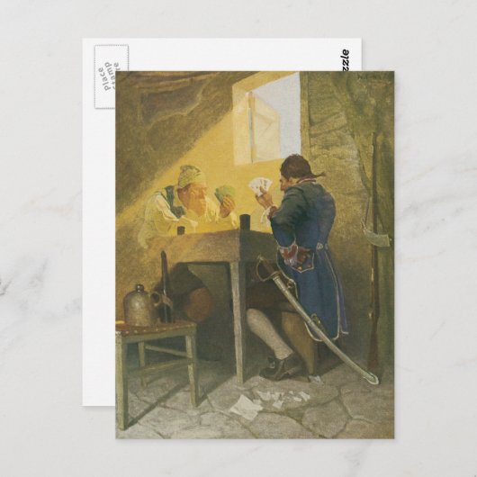 Op de kaarten in Cluny's Cage van NC Wyeth (Voorkant / Achterkant)