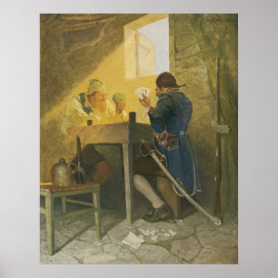 Op de kaarten in Cluny's Cage van NC Wyeth Poster