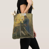 Op de kaarten in Cluny's Cage van NC Wyeth Tote Bag (Dichtbij)