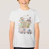 Op de kampeeraanhangwagen van de wegfamilie Tri-Blend shirt (Voorkant)