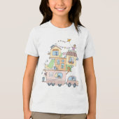 Op de kampeeraanhangwagen van de wegfamilie Tri-Blend shirt (Voorkant)