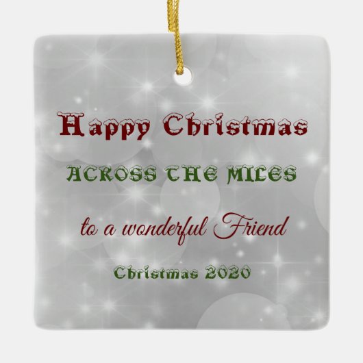 Op de kerst van Miles 2020 Keramisch Ornament (Voorkant)