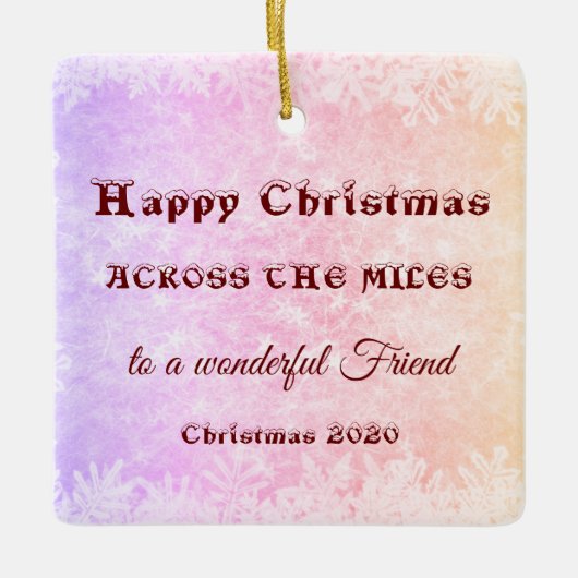 Op de kerst van Miles 2020 Keramisch Ornament (Voorkant)